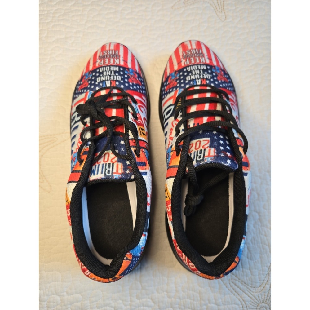 Unbranded Tie-up Shoes Men 12W Multicolor Trump Patriotic MAGA 2024